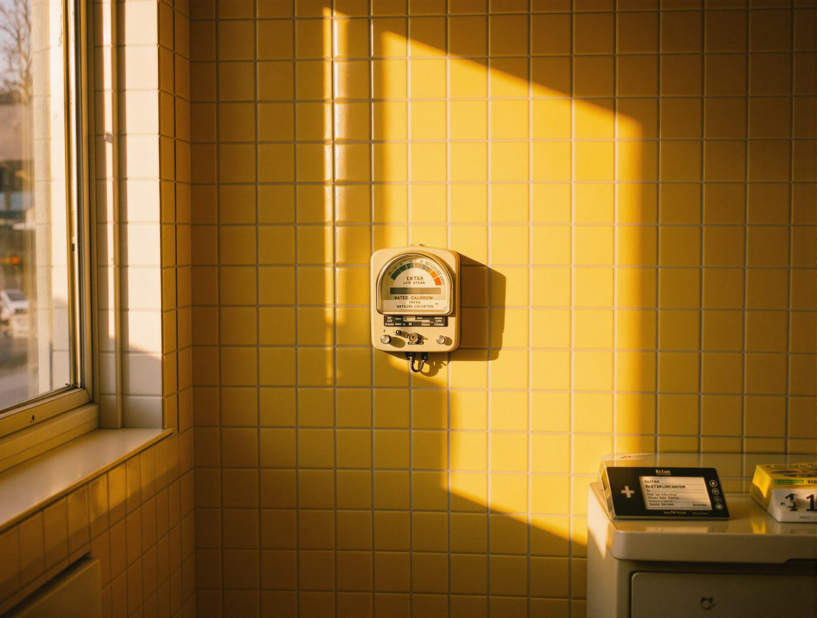 Compteur eau en laverie automatique pour mesurer consommation lors de la lessive