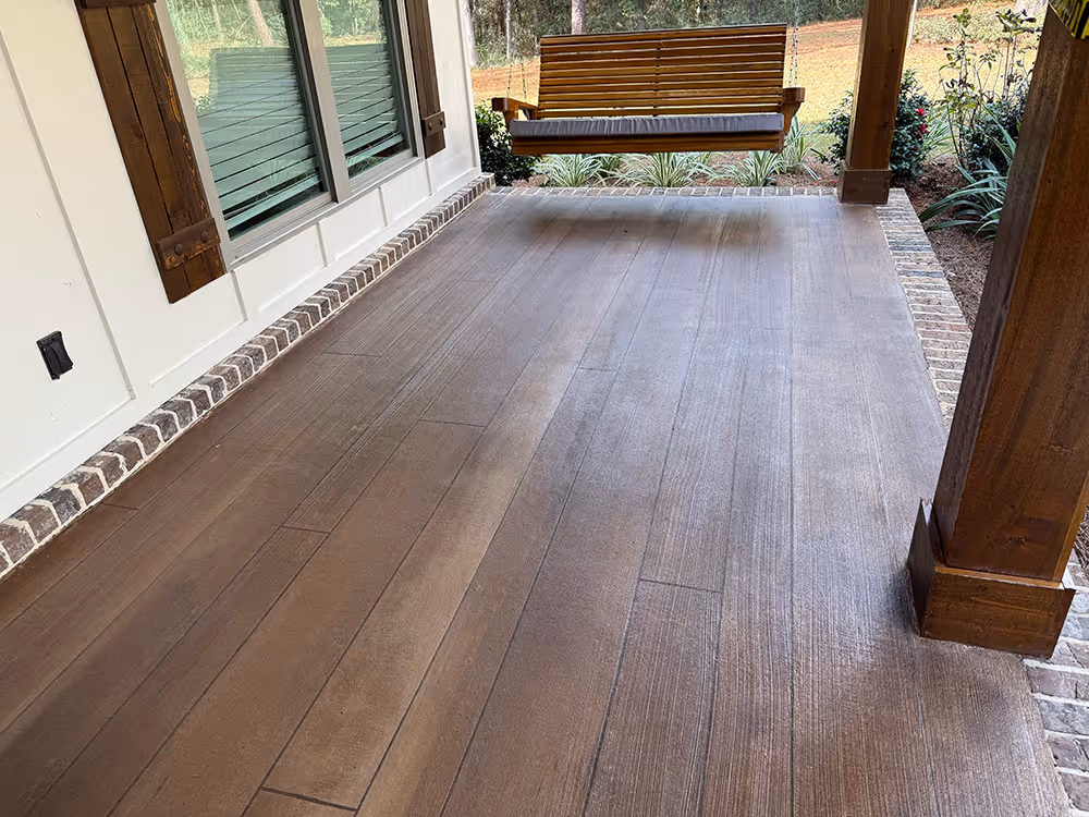 Rustic concrete wood installed in Mobile, AL