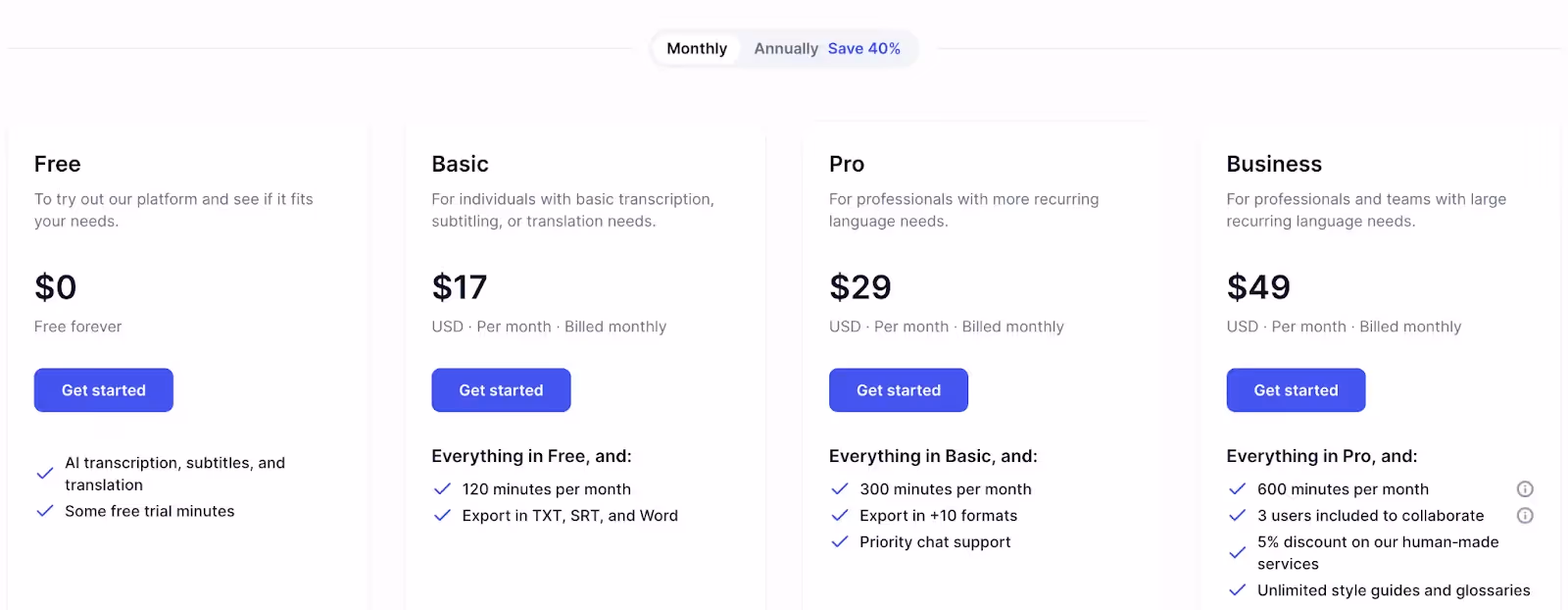 happyscribe-pricing