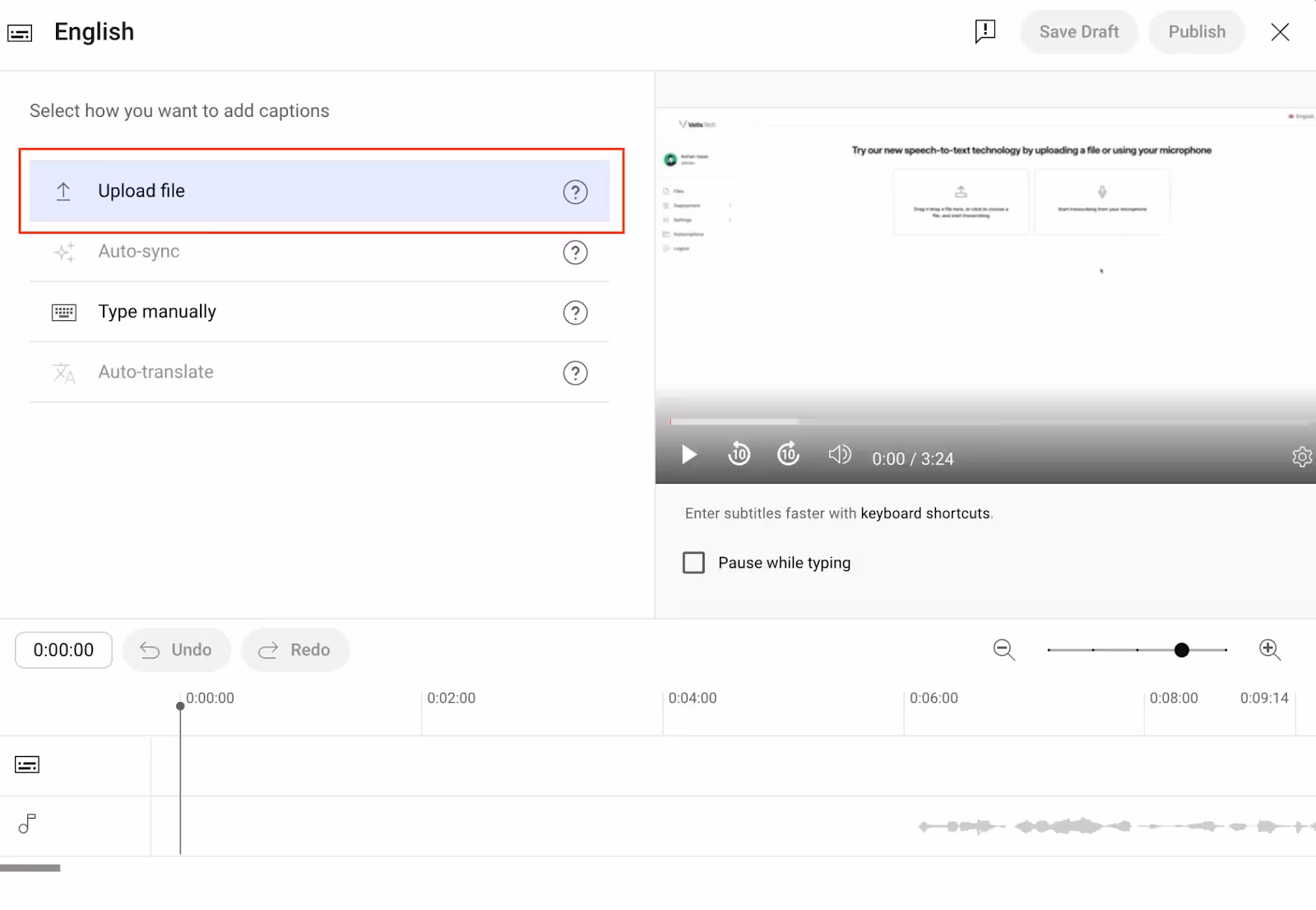 how to translate youtube videos with YouTube Studio upload subtitle file