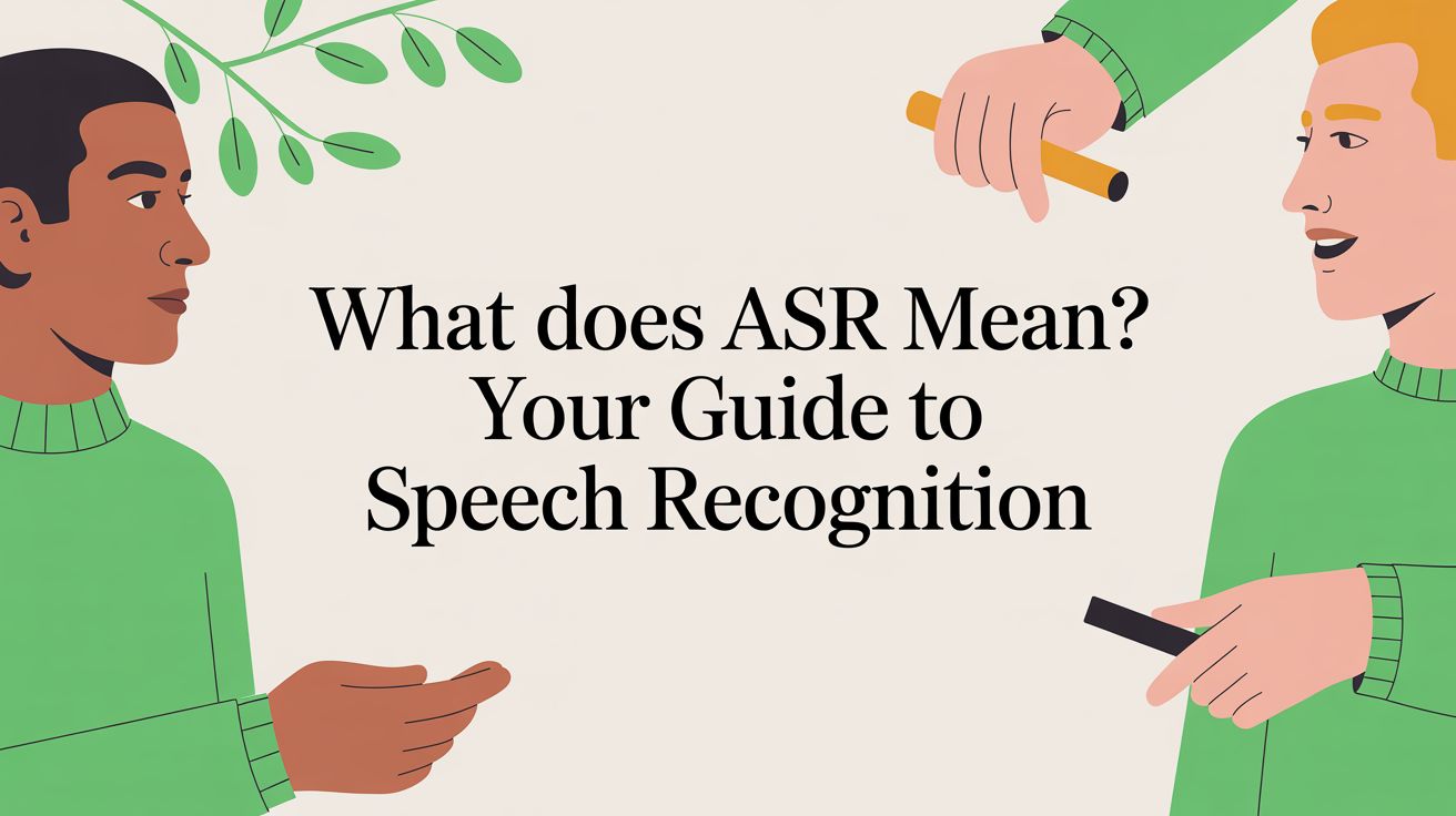 What Does ASR Mean? Your 2026 Guide to Speech Recognition