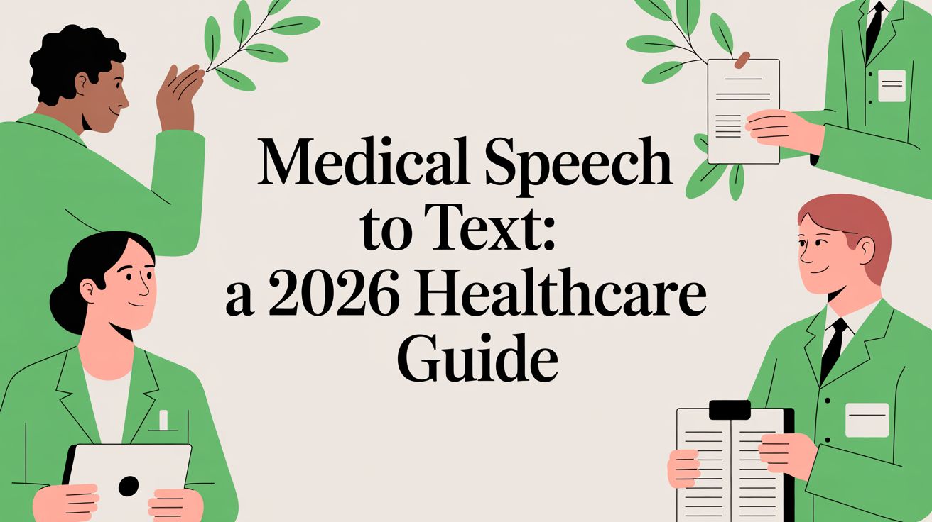 Medical Speech To Text: A 2026 Healthcare Guide