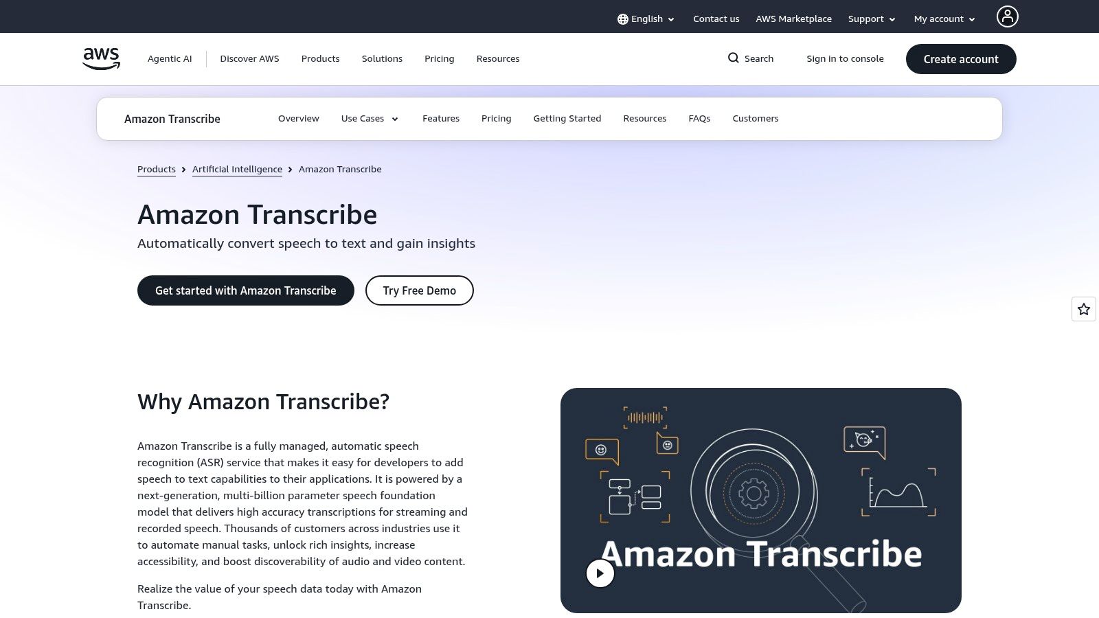 Amazon Transcribe