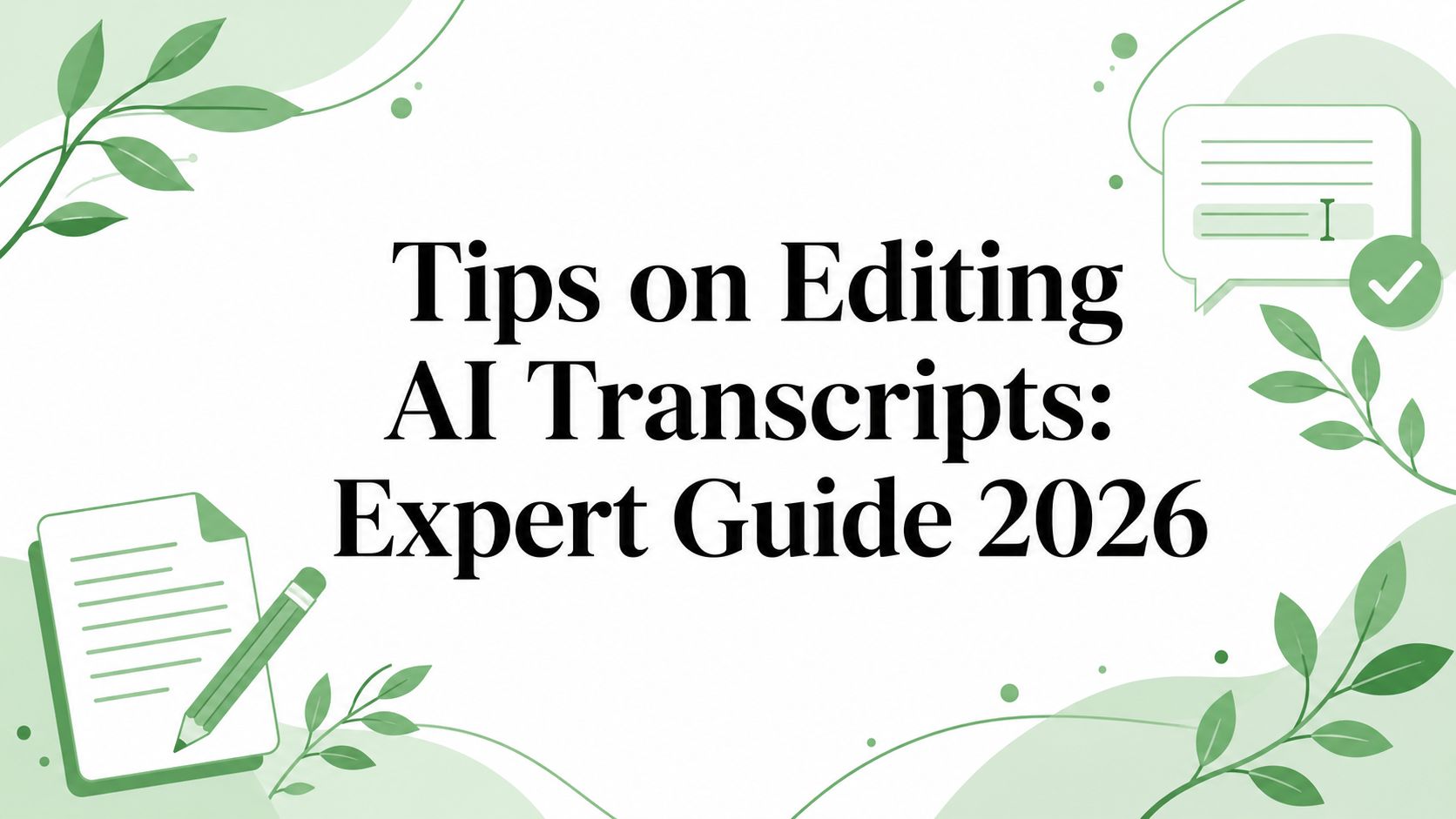 Tips on Editing AI Transcripts: Expert Guide 2026