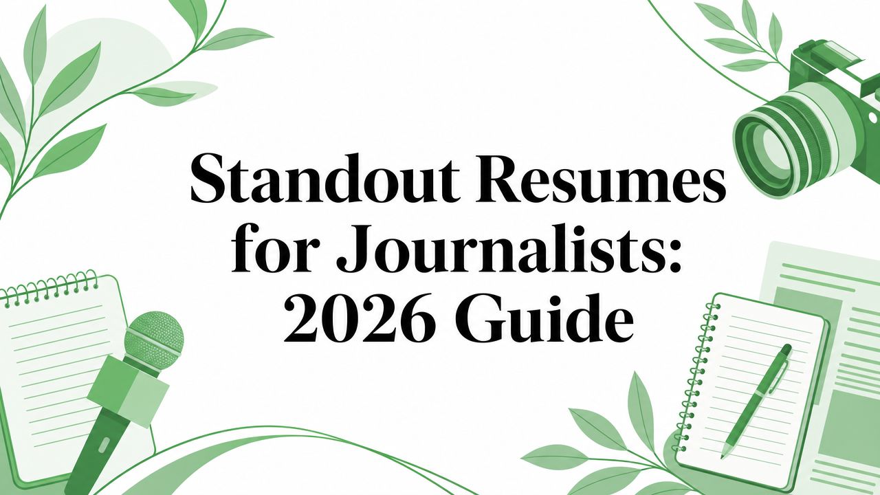 Standout Resumes for Journalists: 2026 Guide