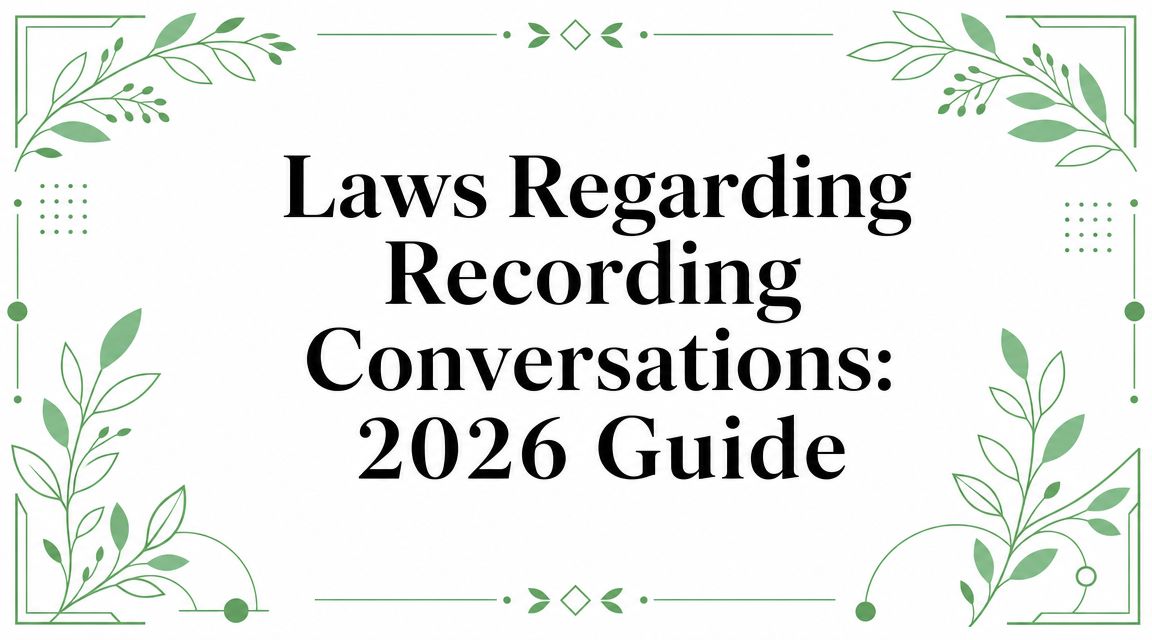 Laws Regarding Recording Conversations: 2026 Guide