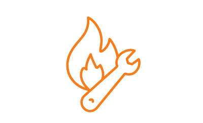 Heating technician icon