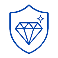 Shield with diamond icon