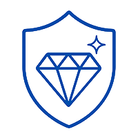 Shield with diamond icon
