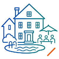 House with pool icon representing residential liability triggers