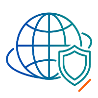 Globe and shield icon representing worldwide personal liability coverage