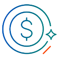 Coin icon representing the cost of the first million dollars of umbrella coverage