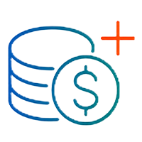 Stacked coins icon representing additional coverage increments