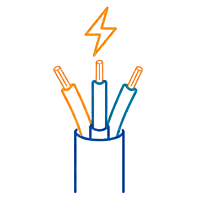 Electric line icon