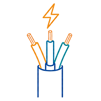 Electric line icon