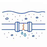 Service line endorsement icon: underground pipe