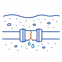 Service line endorsement icon: underground pipe