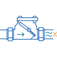 Backwater sewer preventer valve illustration