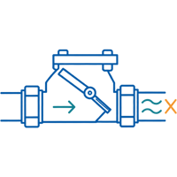 Backwater sewer preventer valve illustration