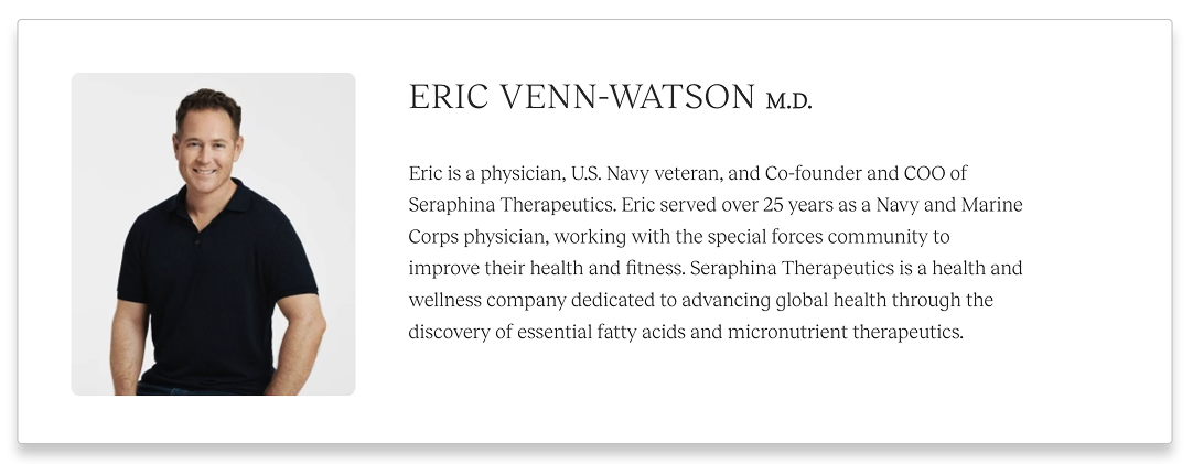 Screenshot of the author bio at the bottom of the blog article.