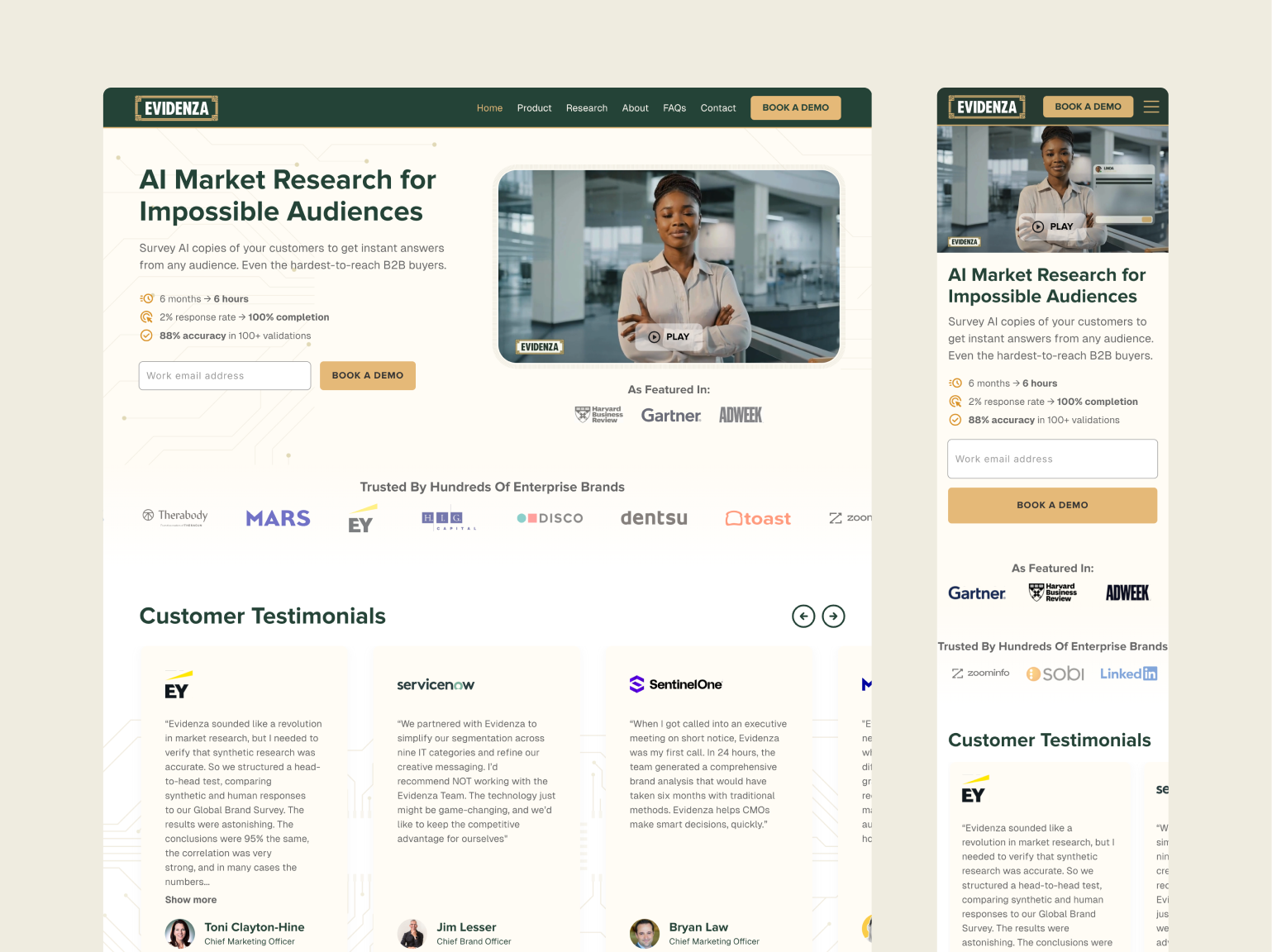 Evidenza homepage redesign