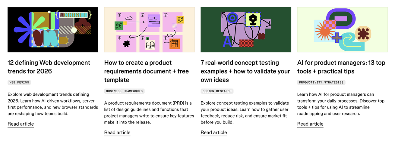 A close up of Figma's resource tiles.