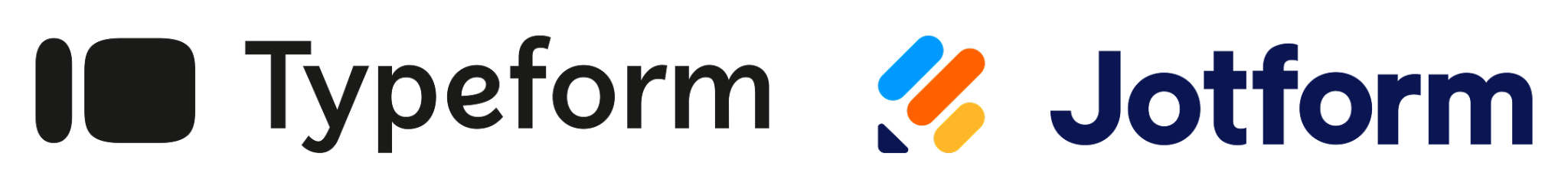 Logos for Typeform and Jotform.