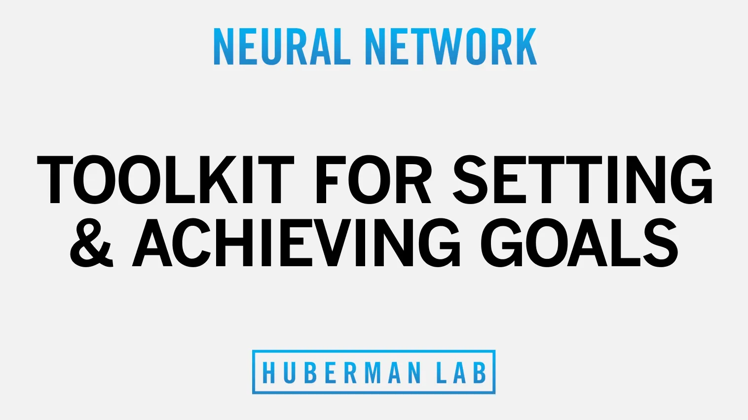 Toolkit for Setting & Achieving Goals