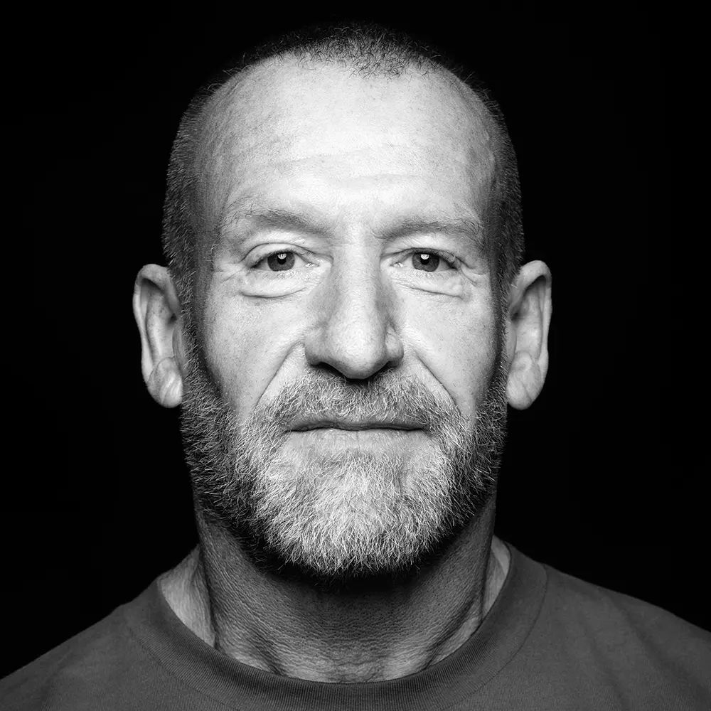 Black and white headshot of Dorian Yates