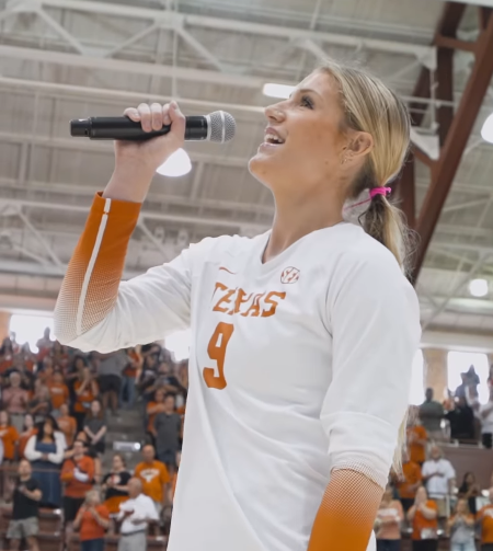 Kenna Miller Rocks The National Anthem Before Senior Night Victory