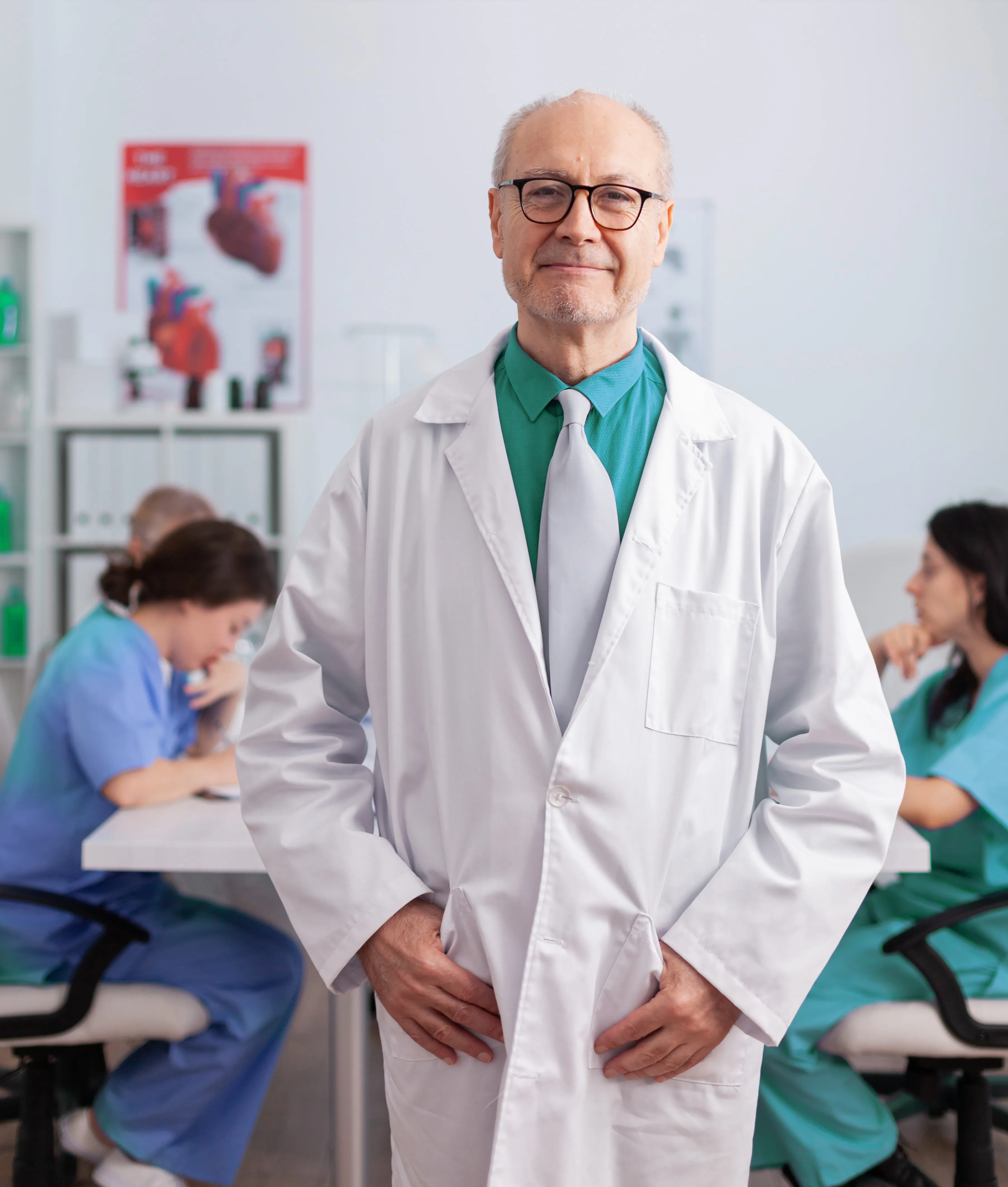 a doctor smiling at the camera