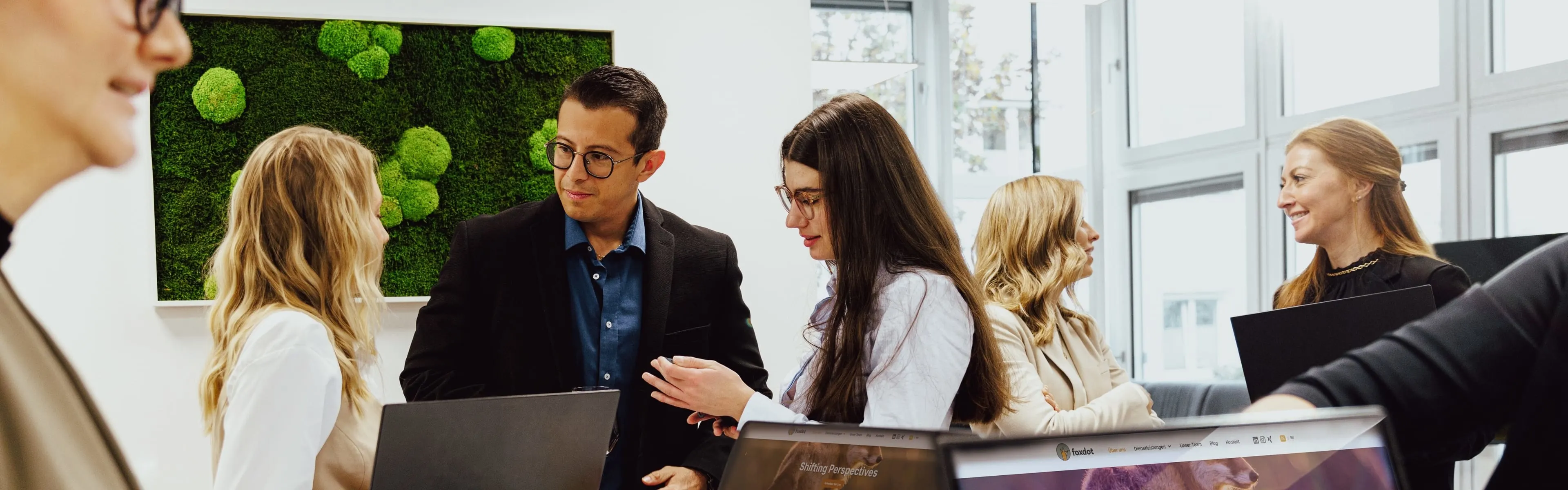 foxdot employees meeting and working