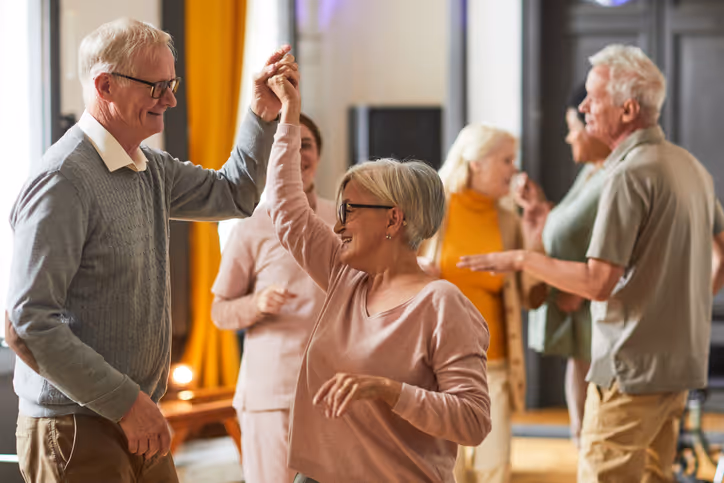 seniors dancing in room