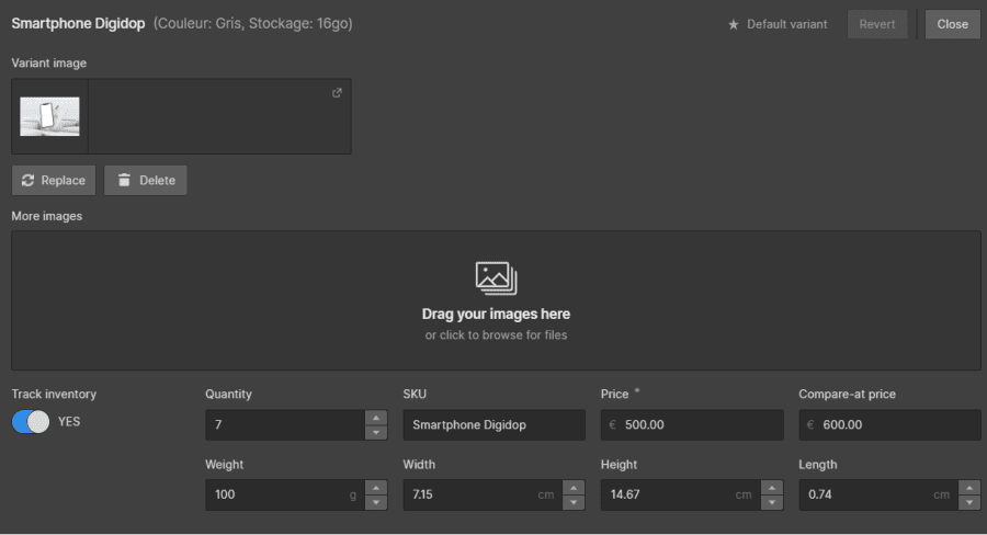 Choose a default Webflow E commerce product variant