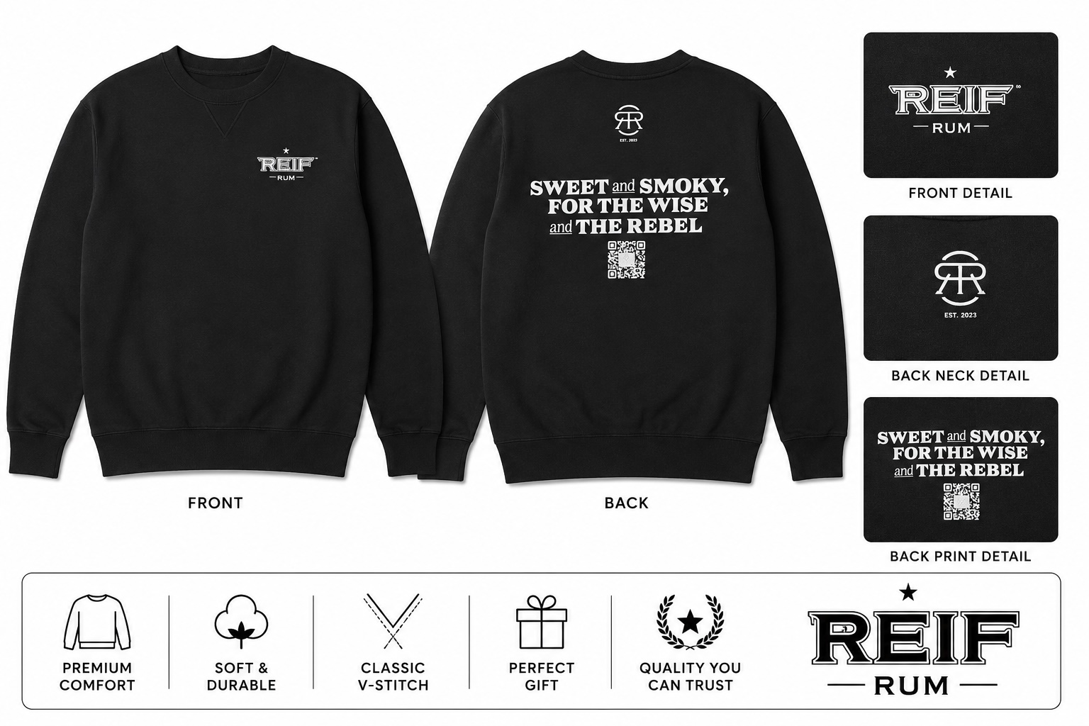 Reif Rum pullover crewneck sweatshirt