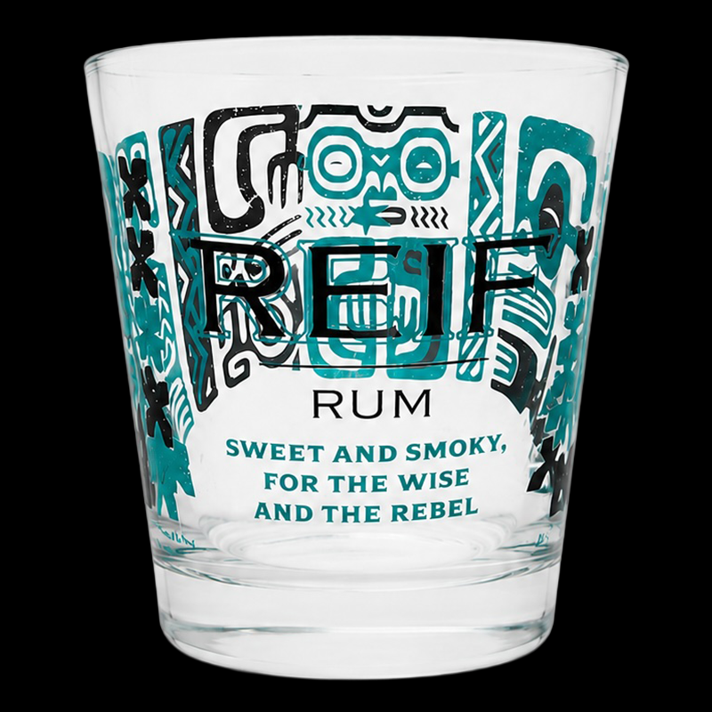 Reif Rum tiki glass