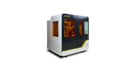 Compact industrial machine (Ultimate DUO) with a black and white exterior and transparent windows.
