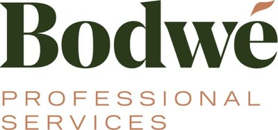 Bodwé is the Professional Services Group of Mno-Bmadsen, the non-gaming investment enterprise and a wholly owned instrumentality of the Pokagon Band of Potawatomi. Bodwé Group is comprised of Seven Generations Architecture + Engineering, WBK Engineering, The Steelhead Engineering Company, Blue Star Integrative Studio, Bodwé Federal Services, Bodwé Technology Solutions and Bodwé Infrastructure Services. (PRNewsfoto/Bodwé Professional Services Group)