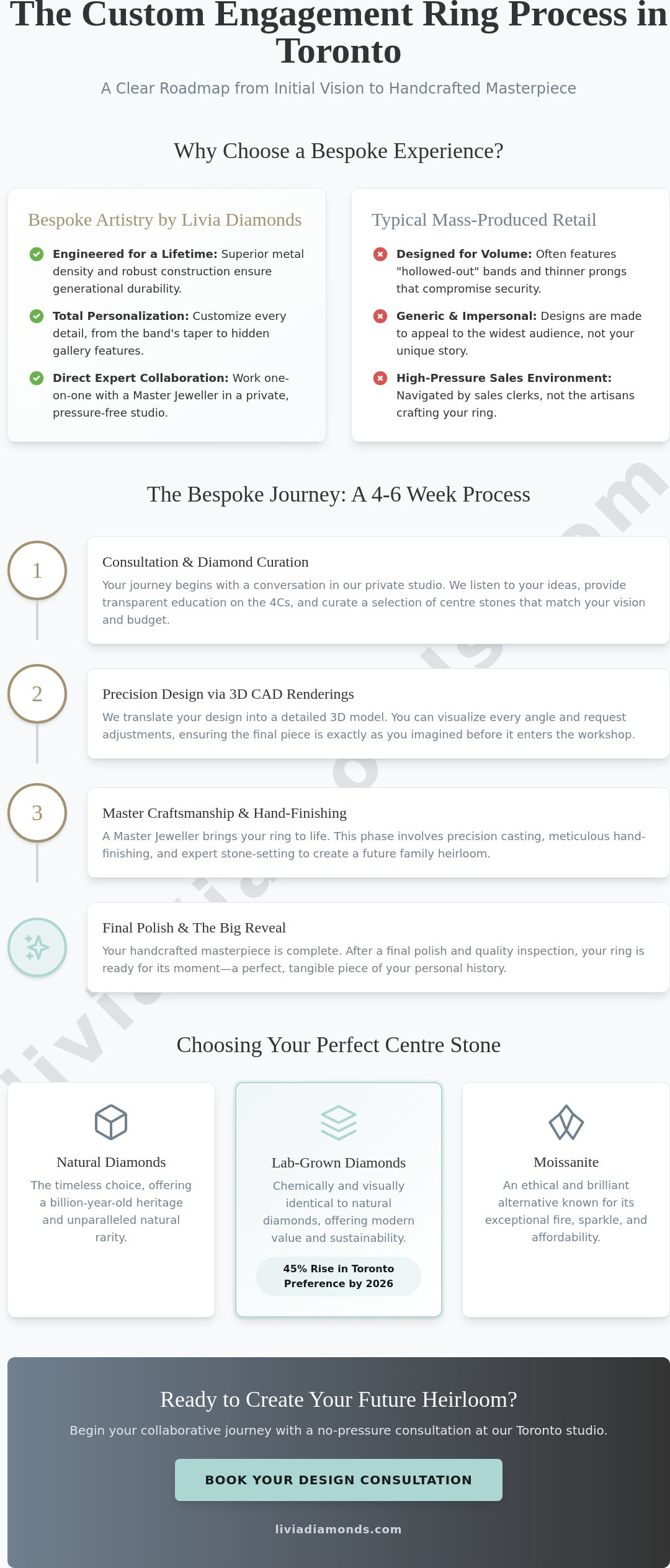 Custom engagement ring process toronto