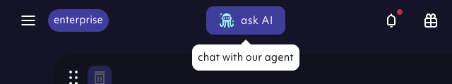 octomind app screenshot of the chat with AI Agent feature
