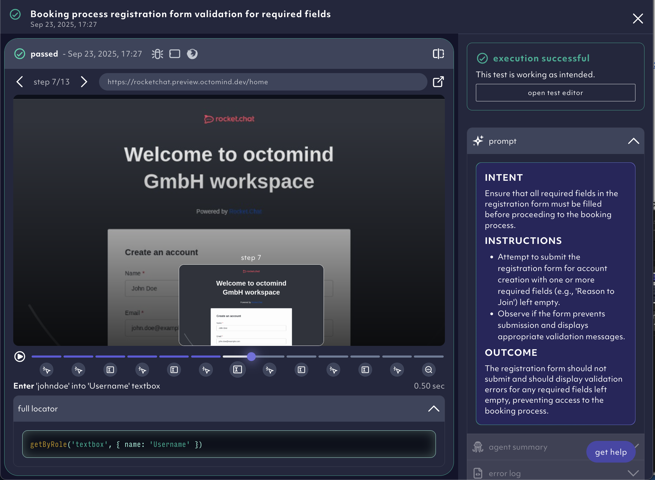 rocket.chat - octomind demo instance