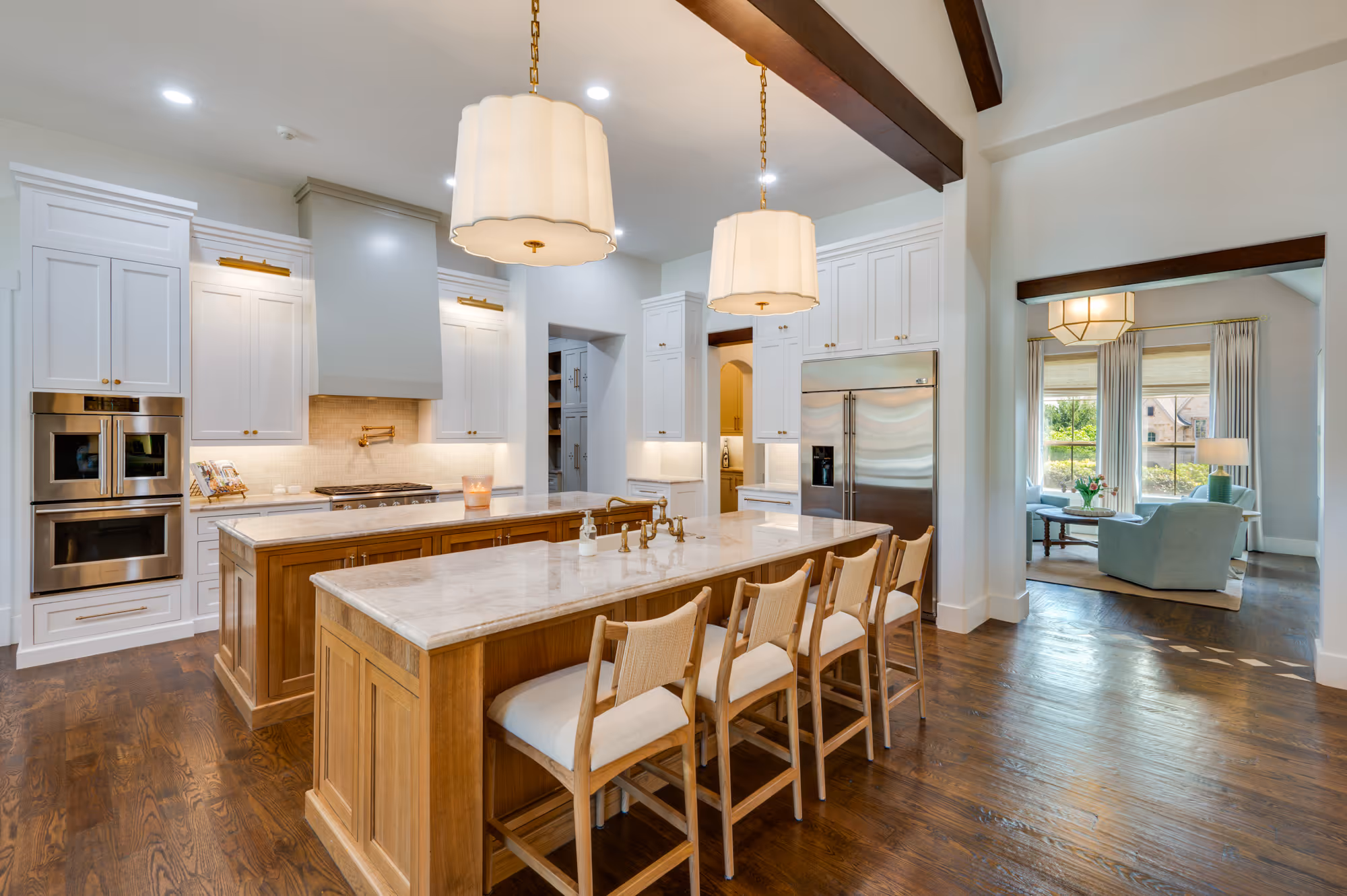 Large dual island kitchen remodel