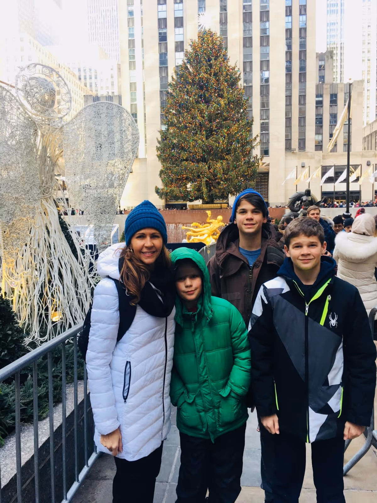 Natalie and her three boys trip to New York
