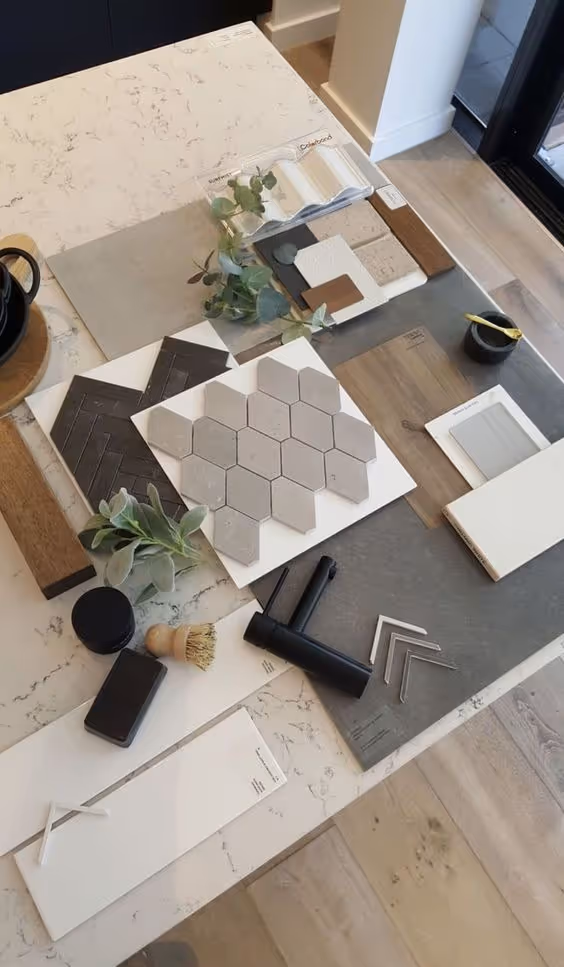 Bathroom Tiles on a table