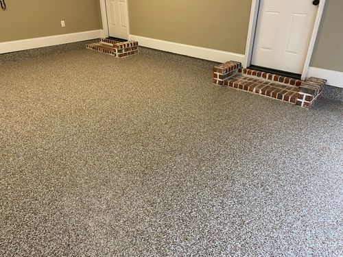 Garage Floor Coating Installed by Cornerstone Hard Surface Restoration in Orange Beach, AL