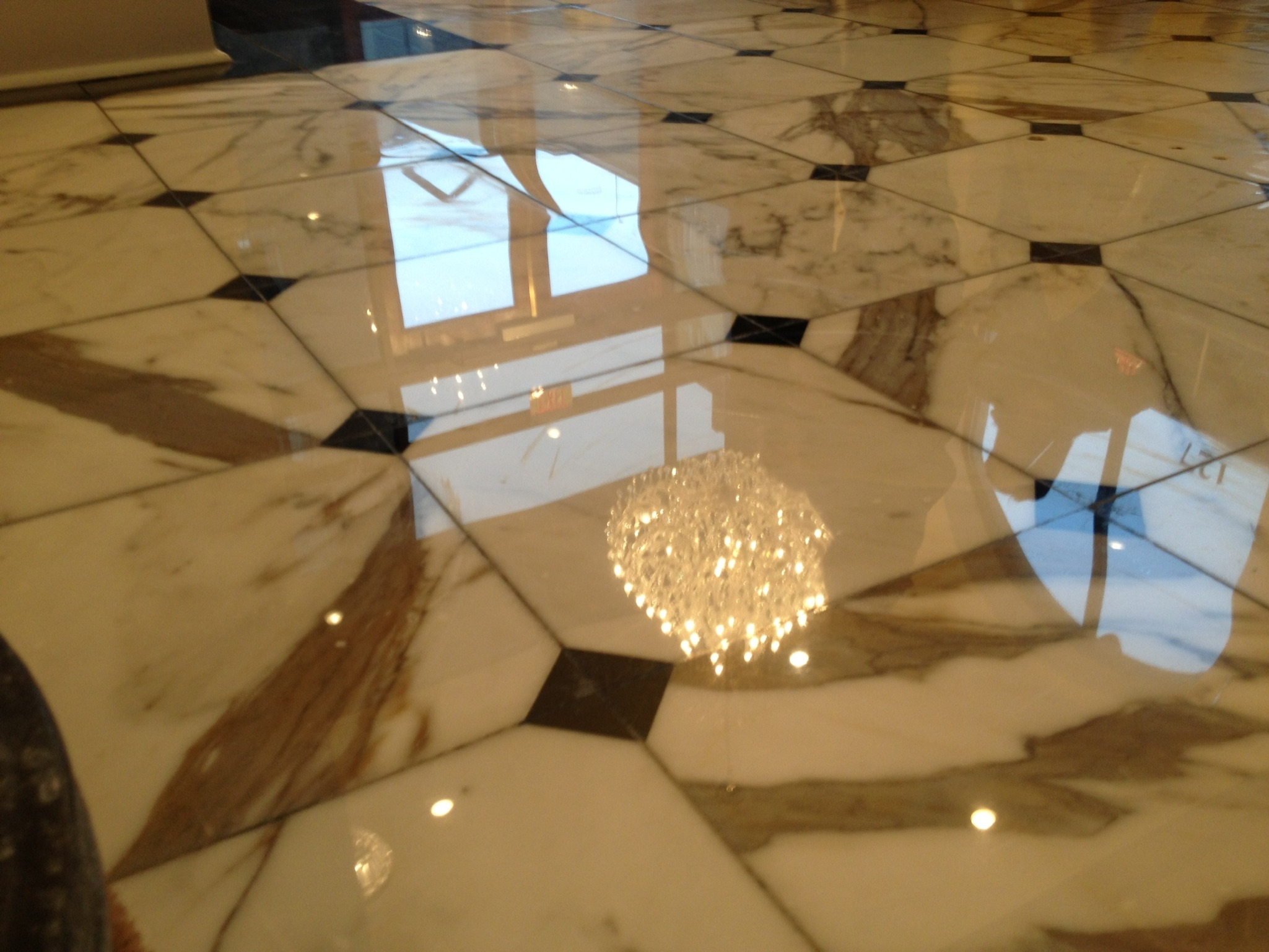 Polished marble floor in Mobile, Alabama