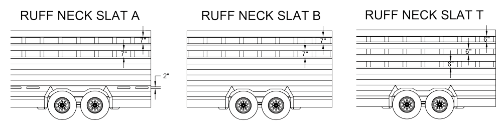 Eby Ruff Neck Gooseneck Livestock Trailer Slat Side Panel Options