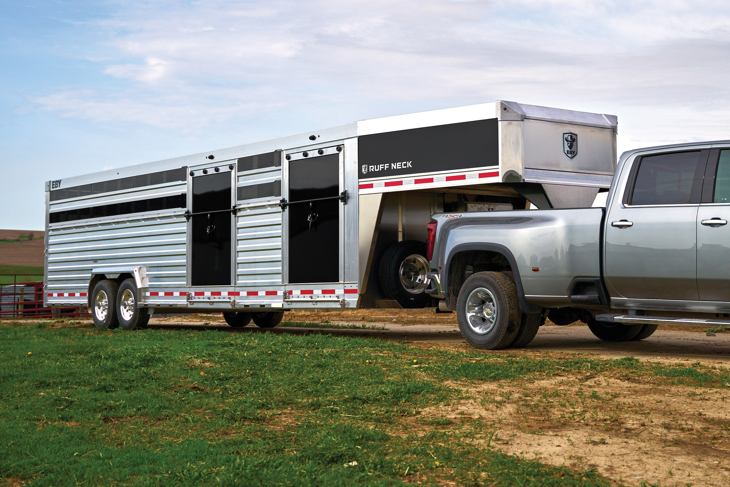 Eby Ruff Neck Final Drive Slat Side Livestock Trailer