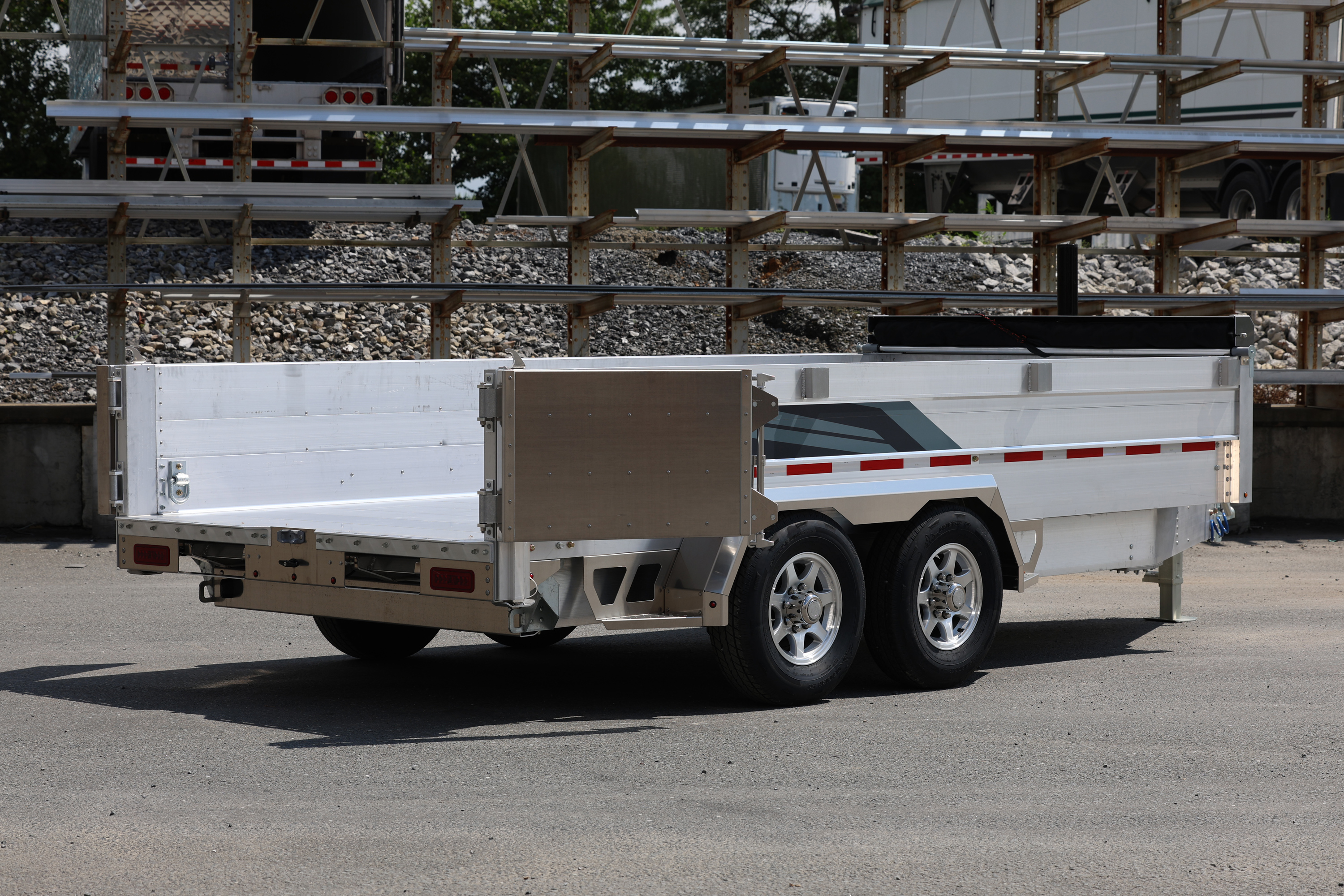 Eby CB14K Aluminum Dump Trailer - Shown with Decal Kit