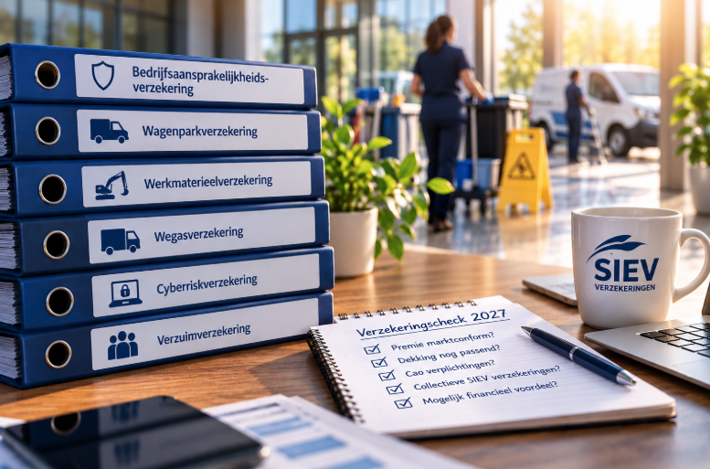 Verzekeringsmappen op bureau